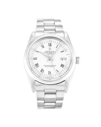 Rolex Oyster Perpetual Date 34mm White 15000 Unisex 34MM